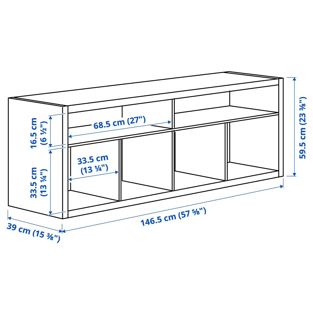 IKEA Kallax White TV Stand - photo 3