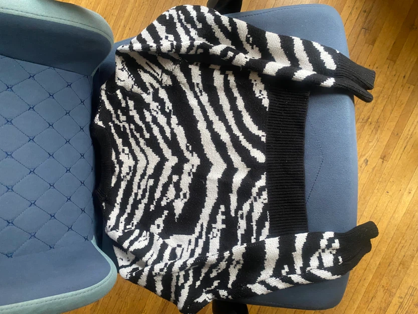 Zebra Print Knit Sweater