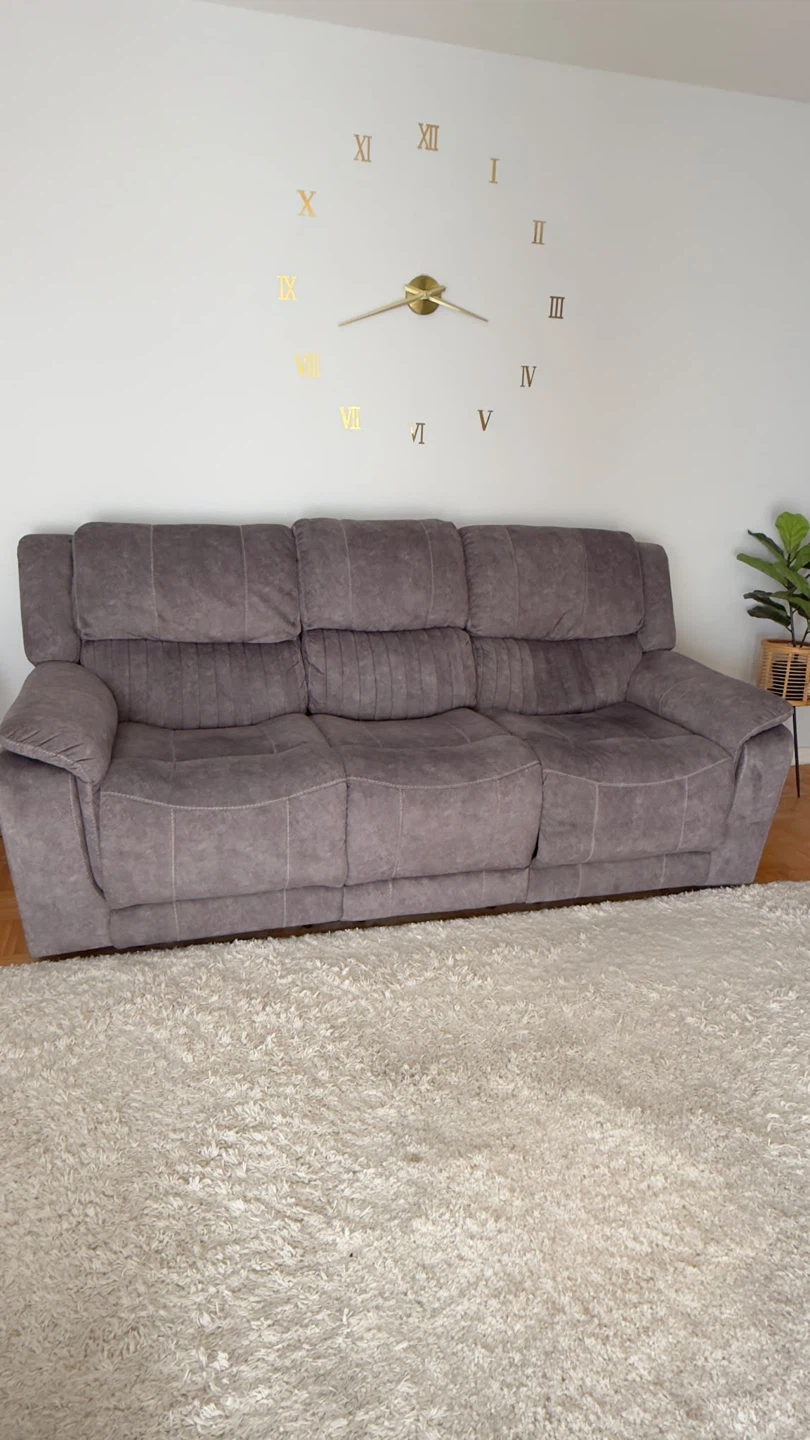 Grey Power Reclining Sofa with USB Charging - photo 2
