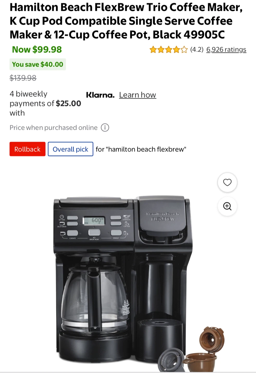Hamilton Beach FlexBrew Coffee Maker - photo 3