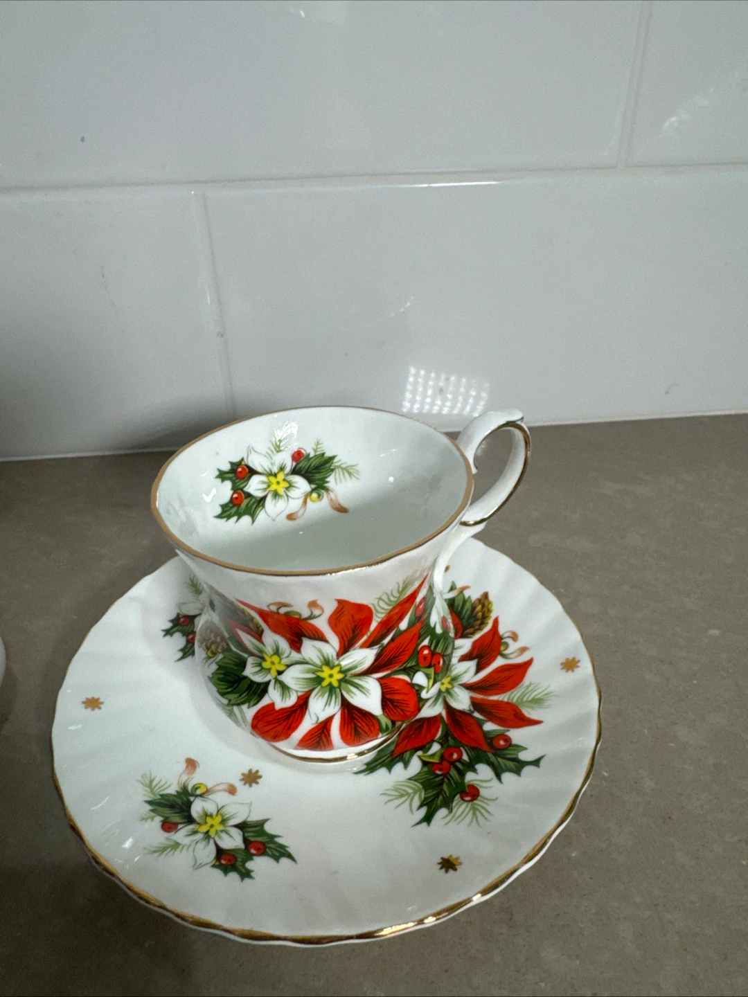 Royal Albert Yuletide Creamer and Teacup - photo 3