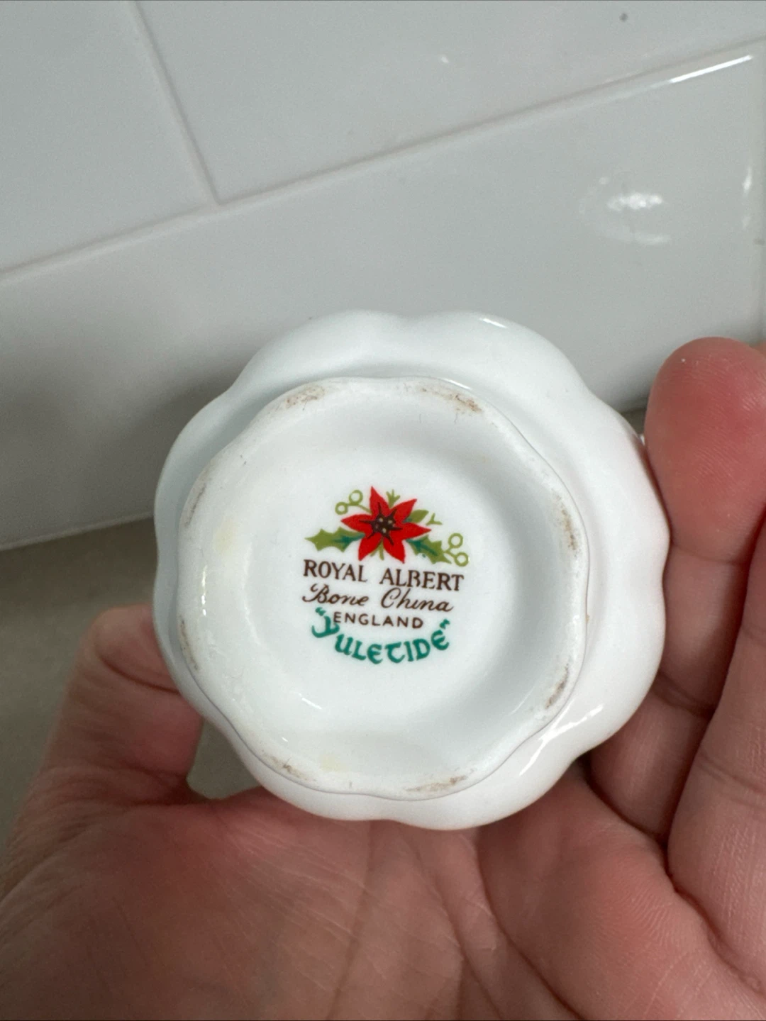Royal Albert Yuletide Creamer and Teacup - photo 4