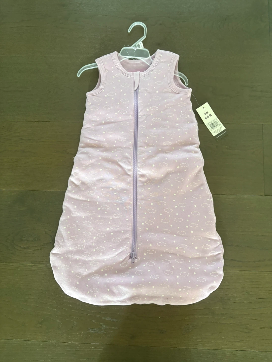 Organic cotton lilac baby sleep sack 0-6M NWT