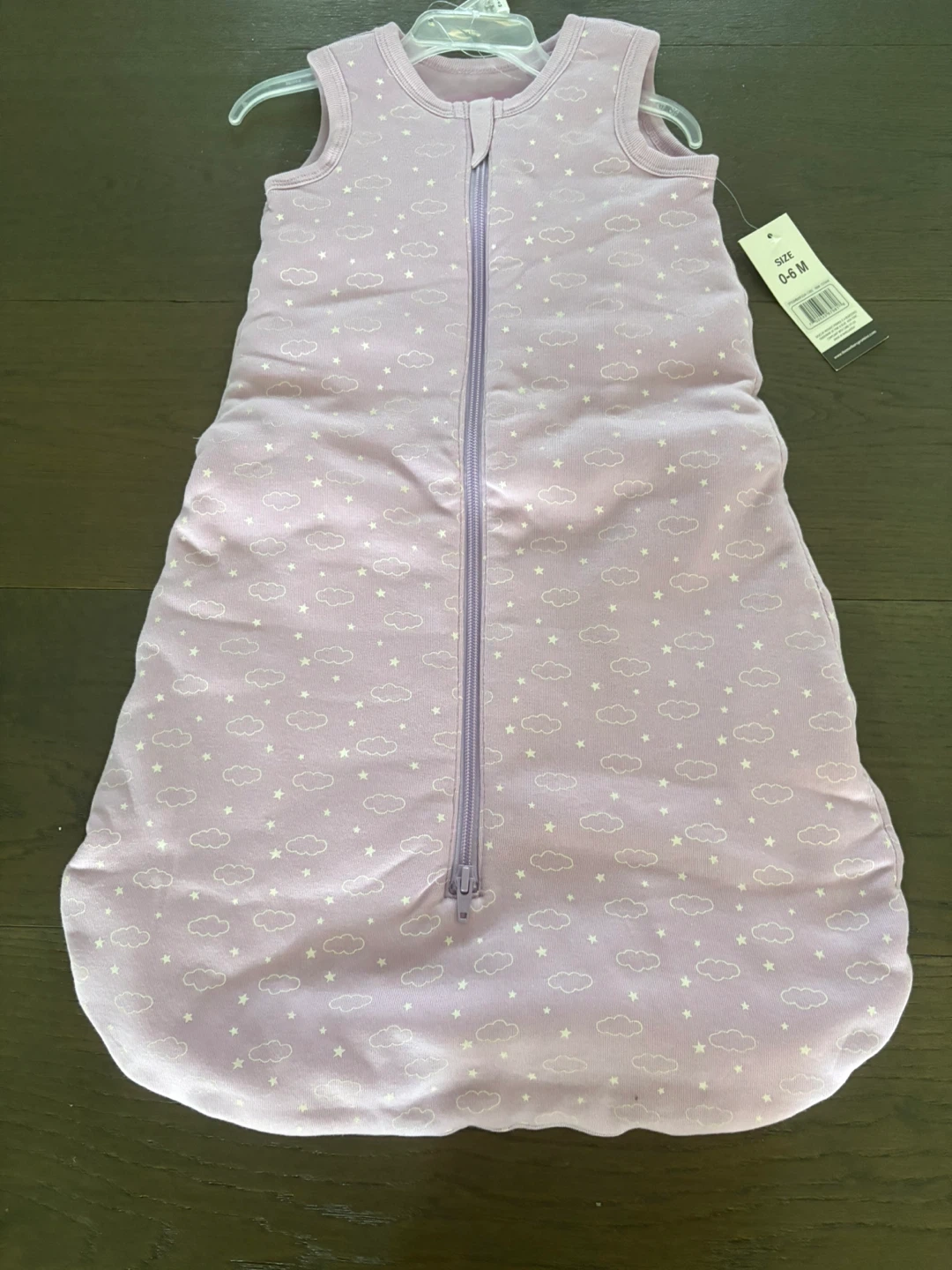 Organic cotton lilac baby sleep sack 0-6M NWT - photo 2