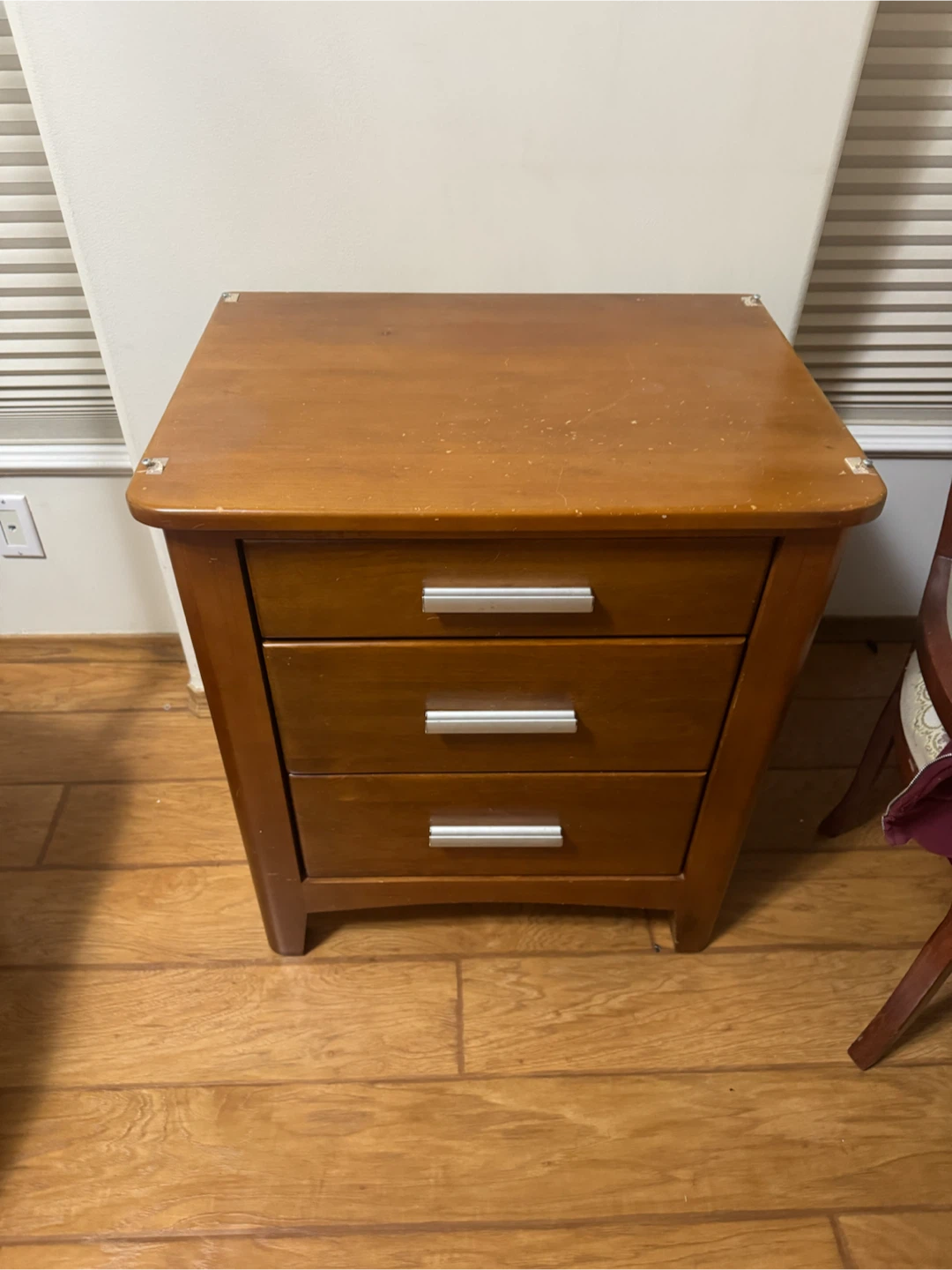 Three-Drawer Wooden Nightstand - photo 3