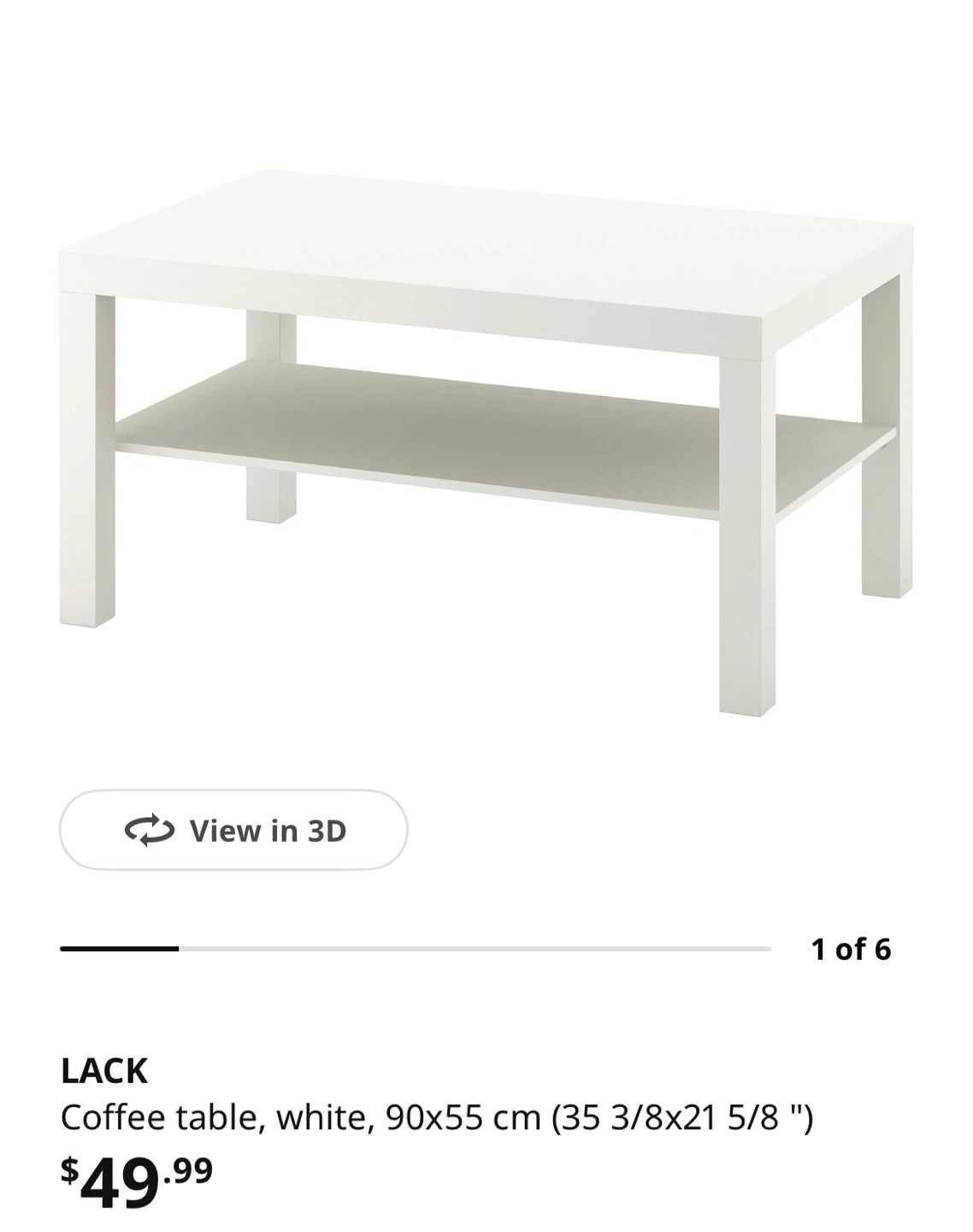 IKEA LACK Coffee Table White