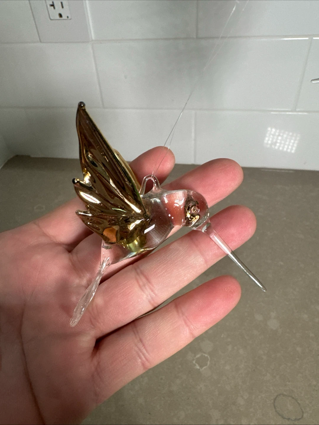 Set of Glass Hummingbird Ornaments - photo 2