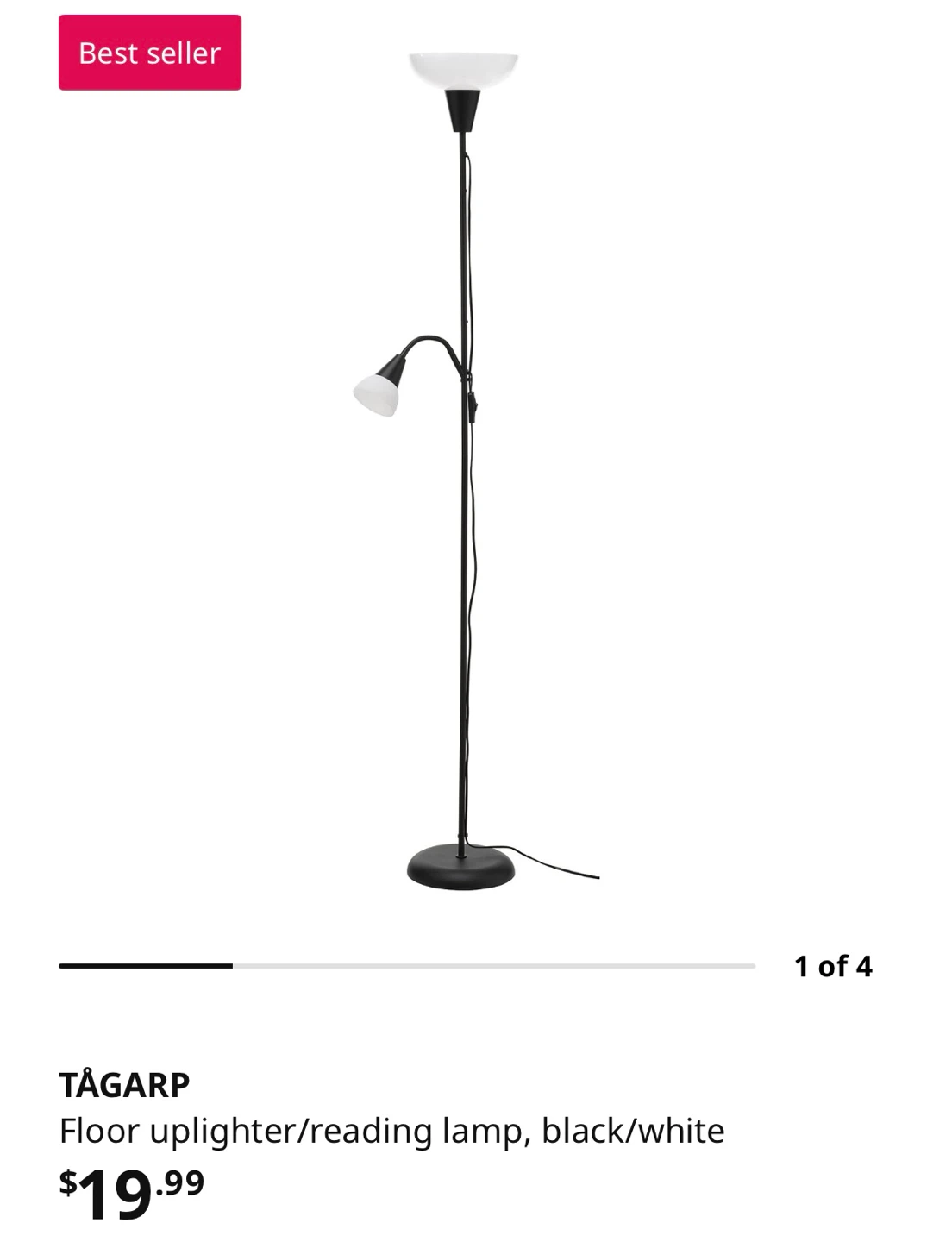 IKEA TAGARP Floor Uplighter and Reading Lamp