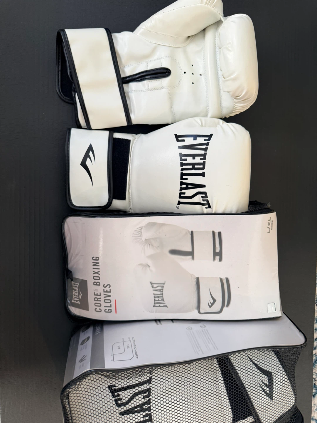 BRAND NEW Everlast Core 2 Boxing Gloves – White/Black – L/XL - photo 2