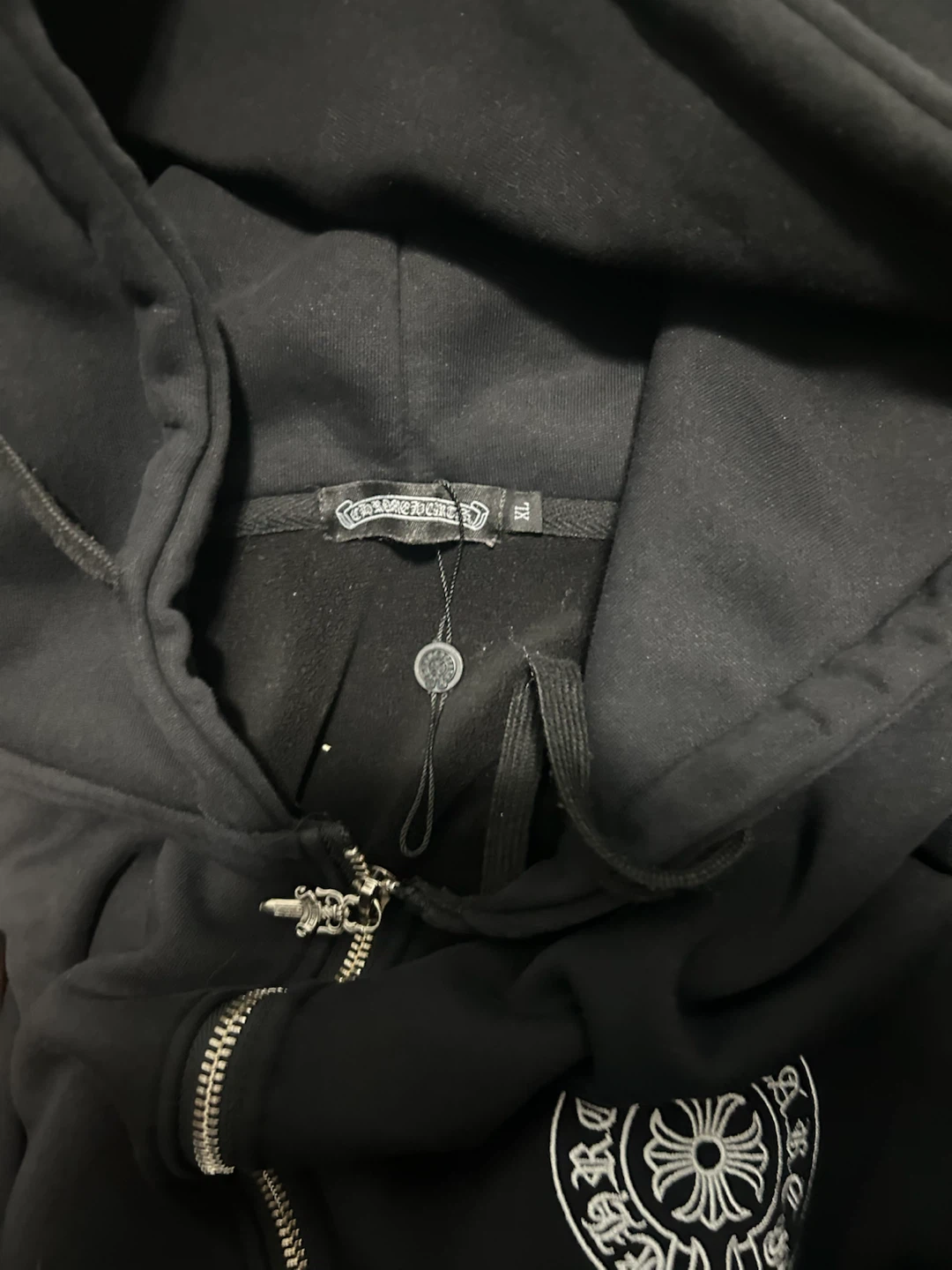 Chrome Hearts Black Zip-Up Hoodie - photo 2
