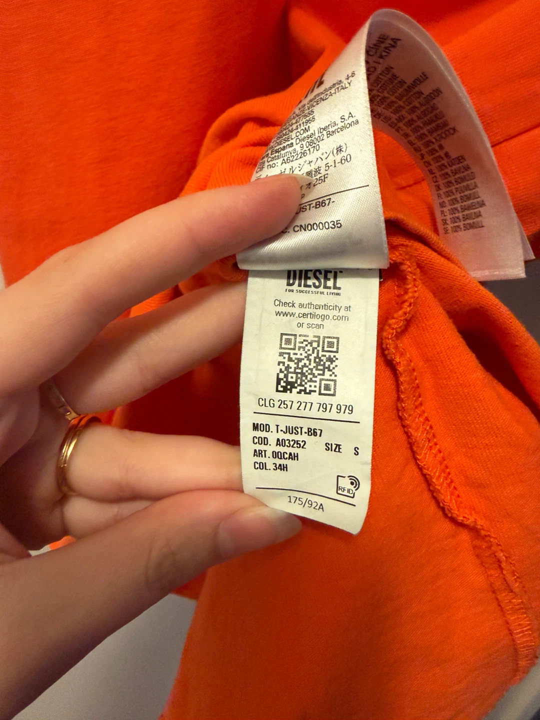 Diesel T-Shirt Orange - photo 4