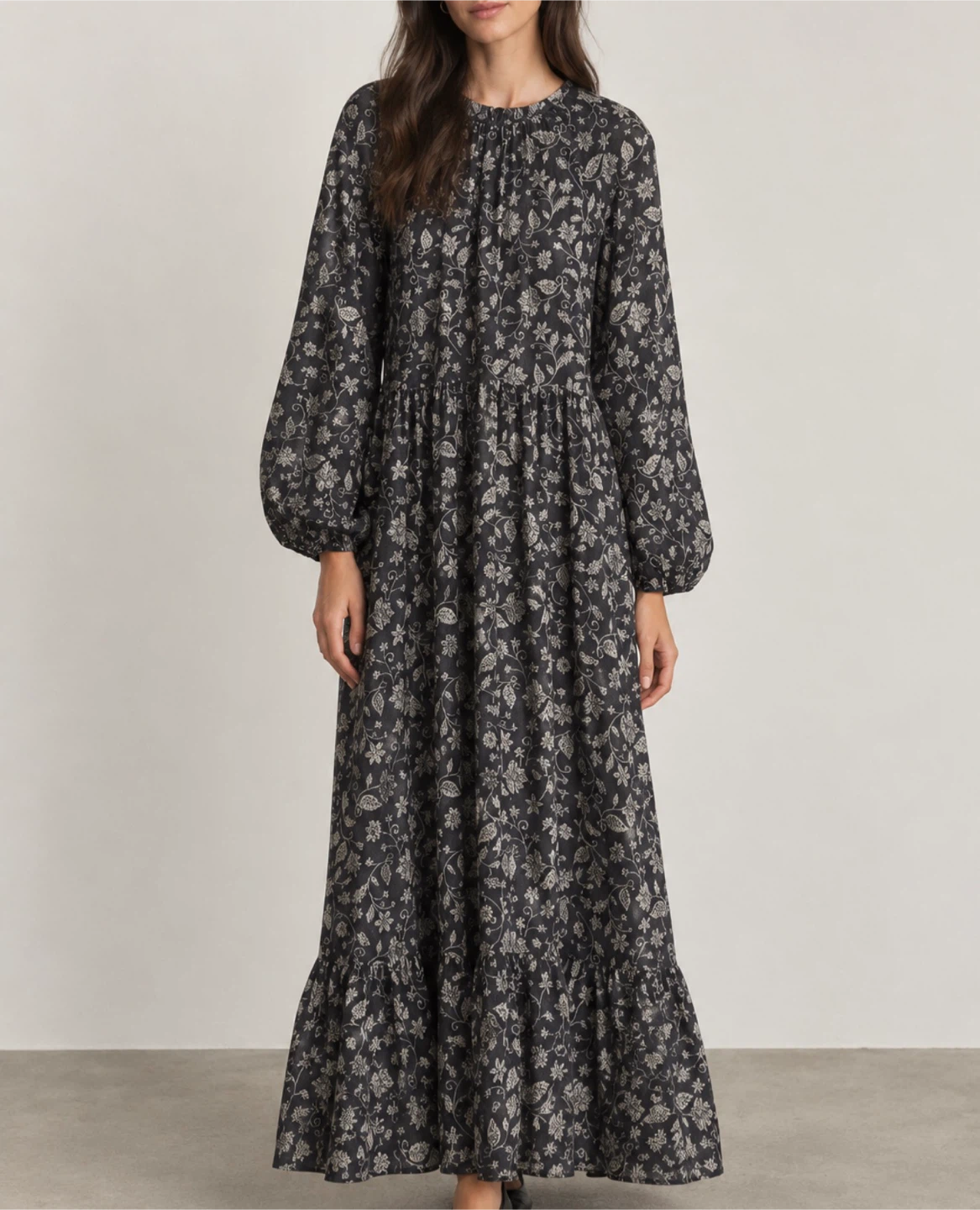 Floral Long Sleeve Maxi Dress