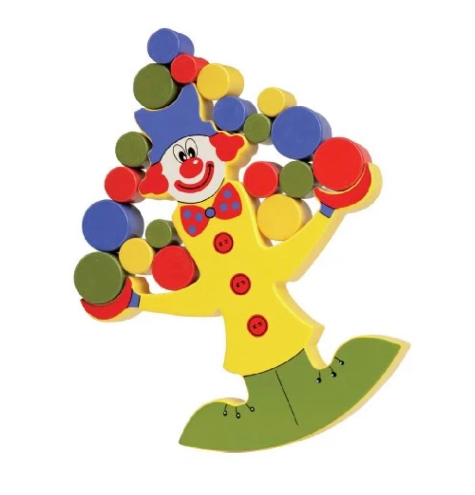Blue Orange Coocoo The Rocking Clown Wooden Game