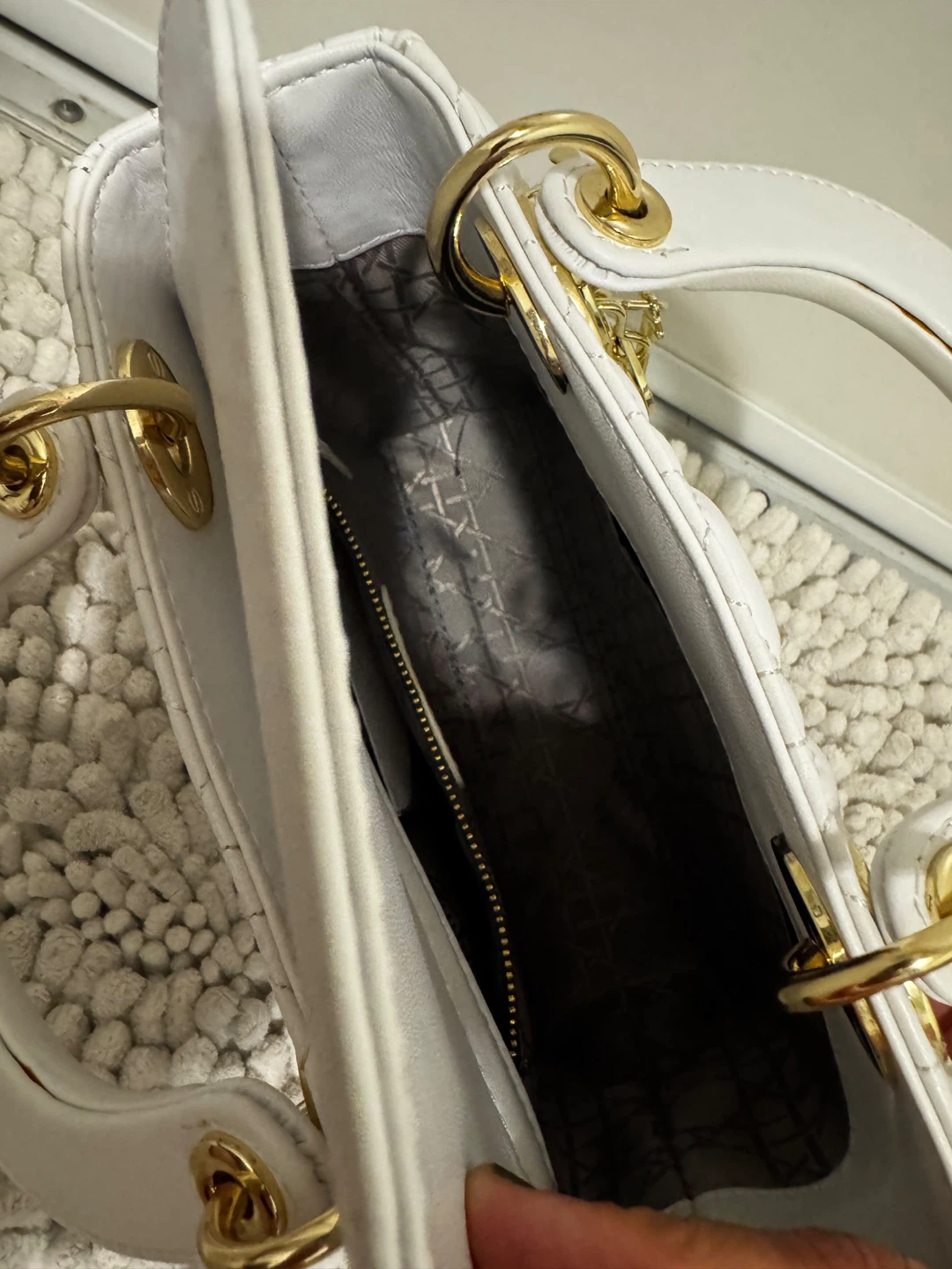Christian Dior Lady Dior Mini Bag White - photo 3