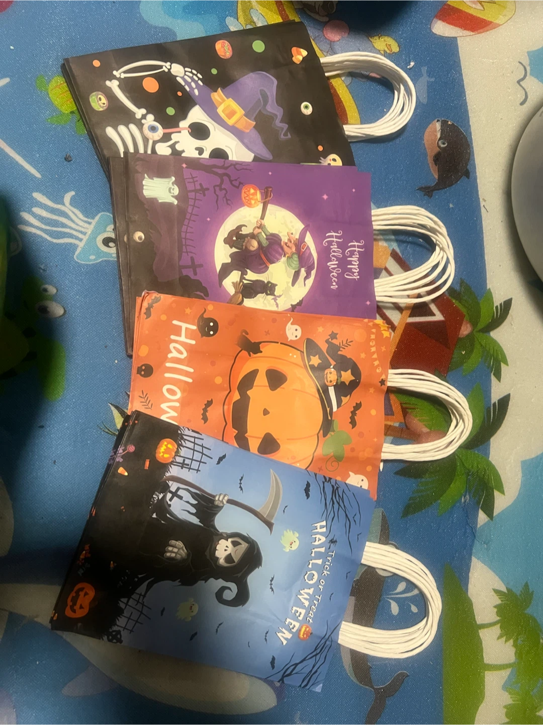 Set of 4 Halloween Trick-or-Treat Bags