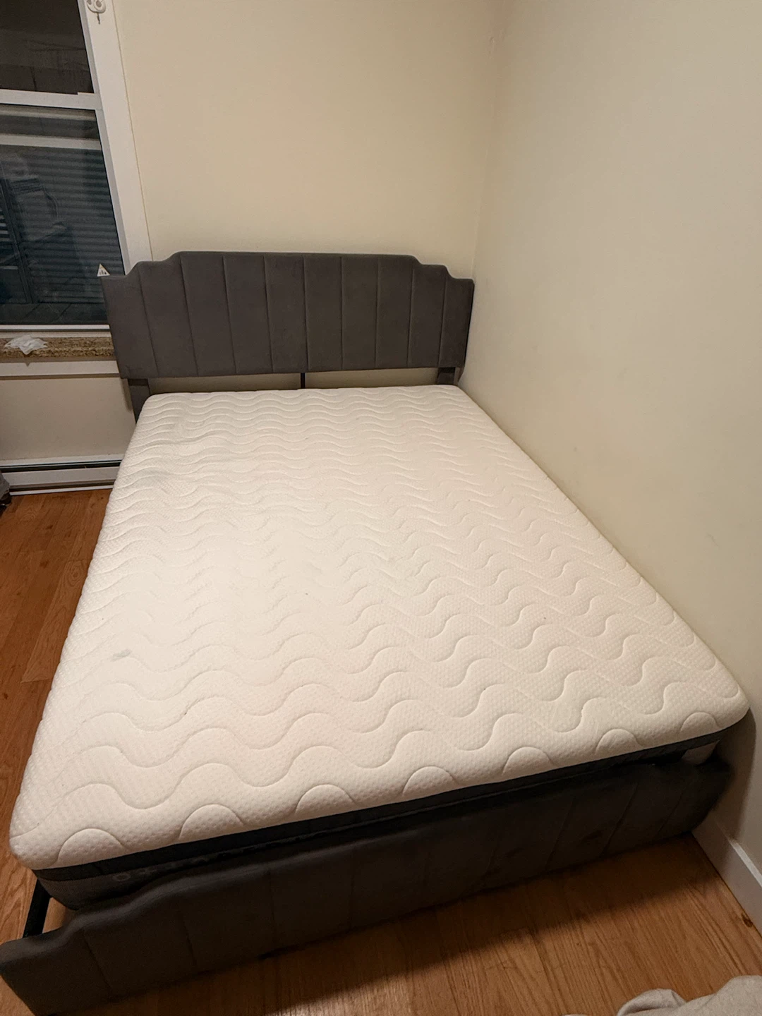 Full Size Bed with Upholstered Headboard - photo 2