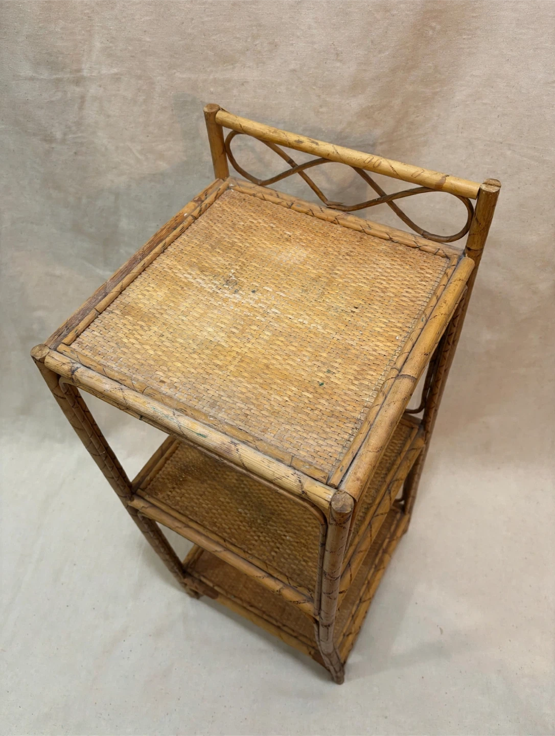 Three-Tier Bamboo and Rattan Shelf Unit - photo 3
