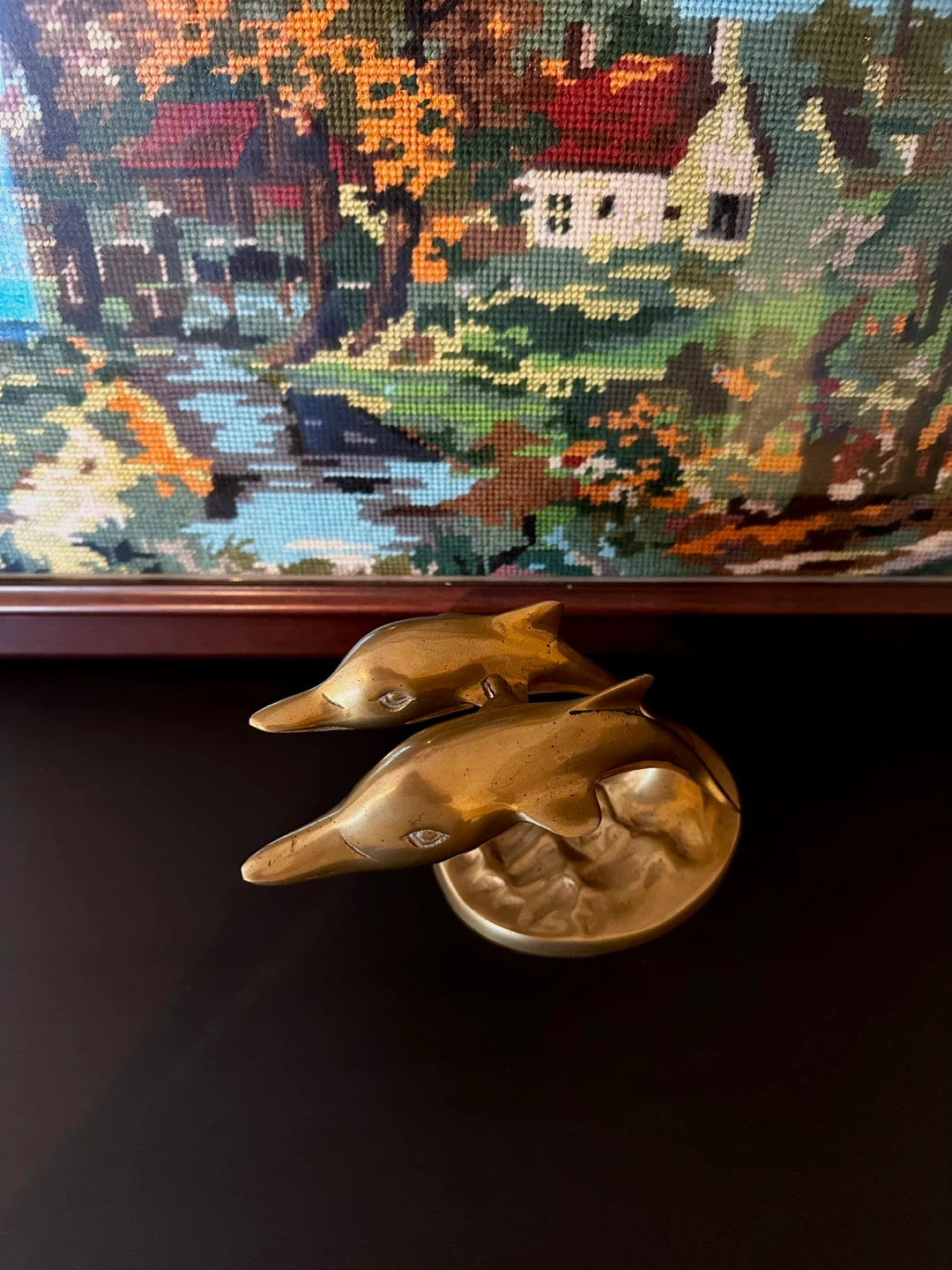 Vintage Mid-Century Brass Dolphin Figurine 🐬✨ - photo 2