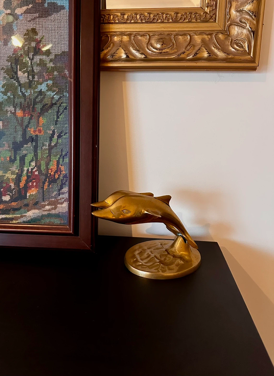 Vintage Mid-Century Brass Dolphin Figurine 🐬✨ - photo 4