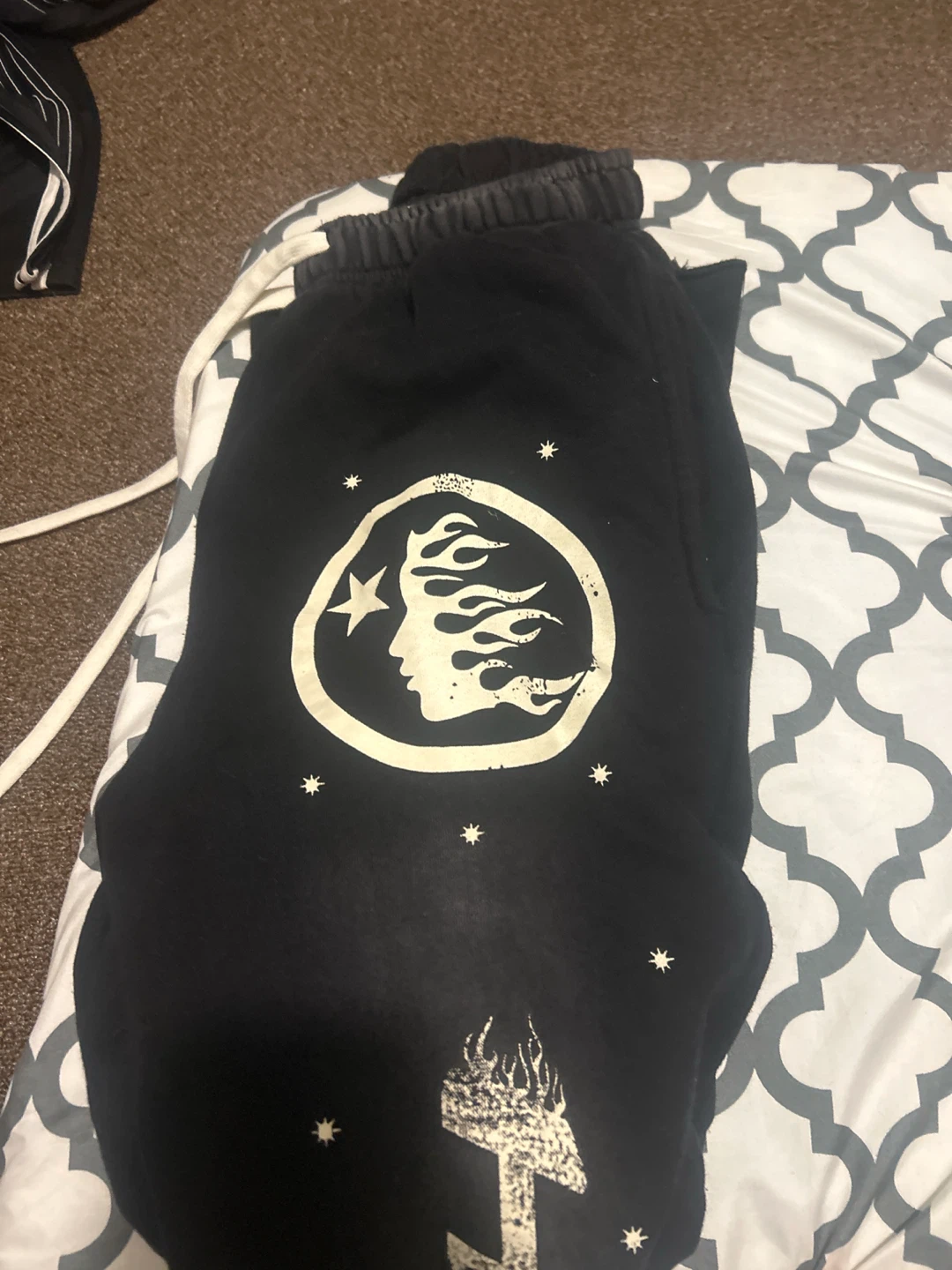 Hellstar Black Graphic Sweatpants