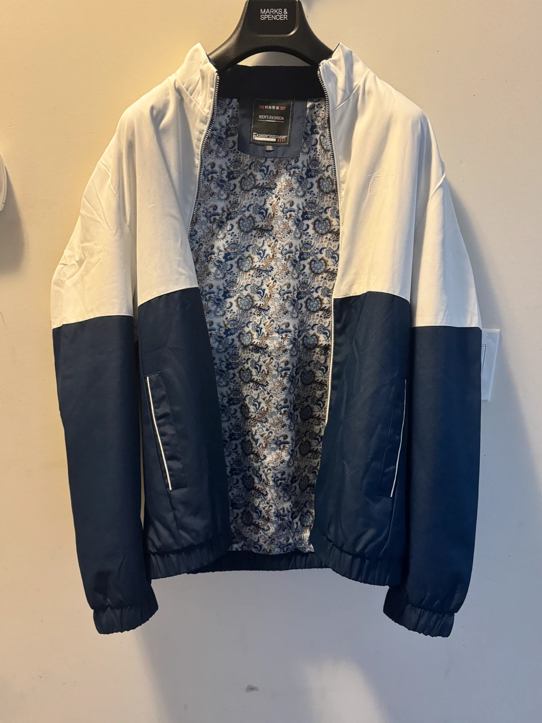 Mens Fashion Two-Tone Jacket Large size