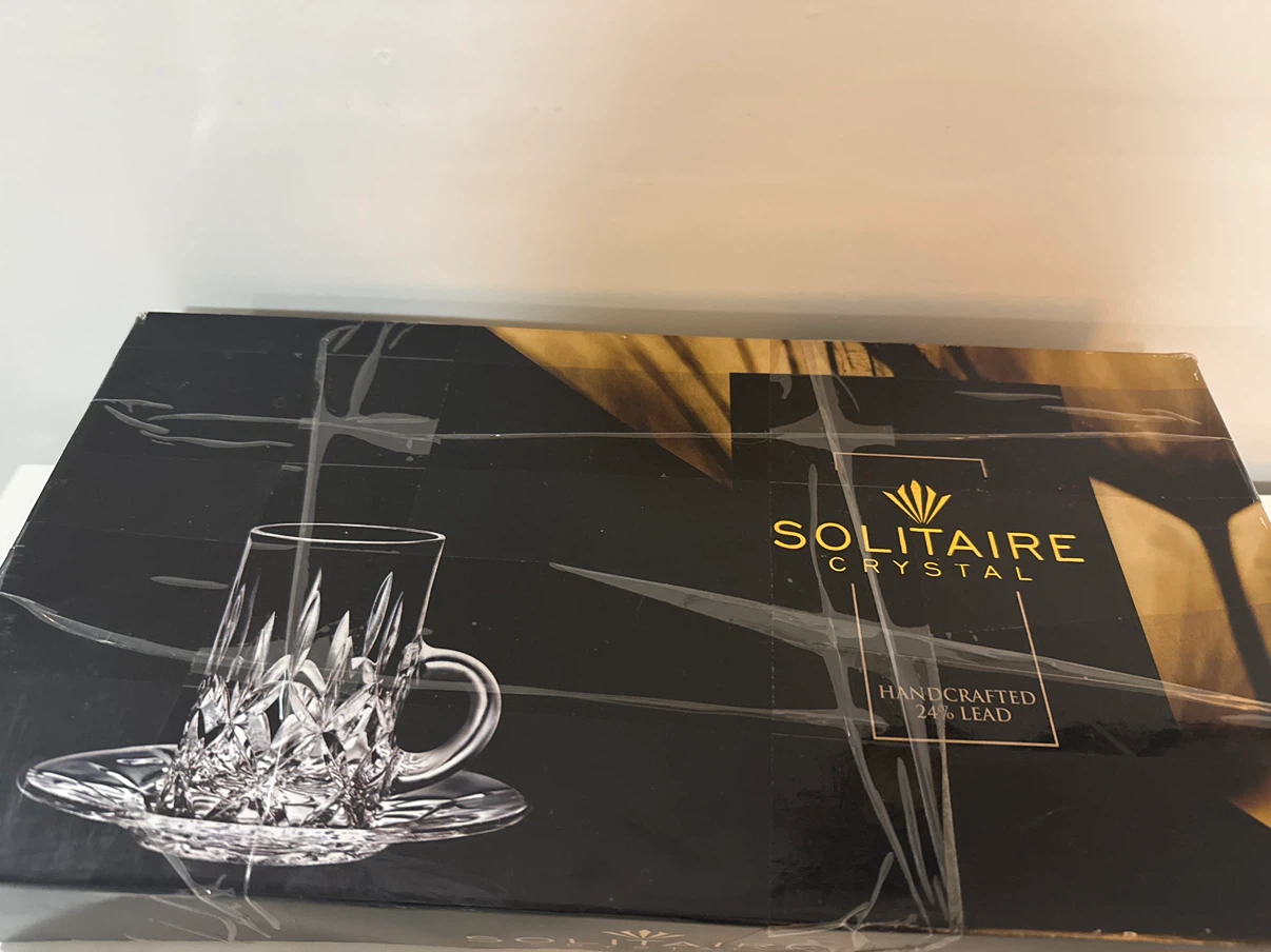 Solitaire Crystal Tea Cup and Saucer Set - photo 2