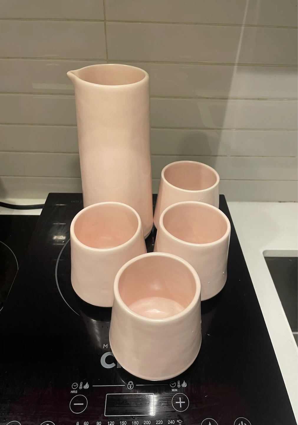 Fable Ceramic Pitcher and 4 Tumbler Set
