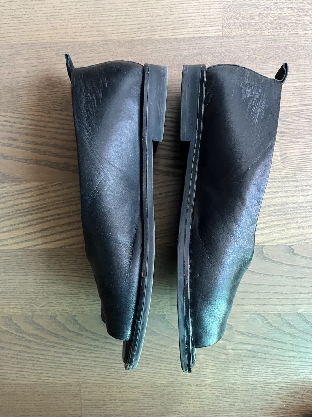MYO Black Leather Open-Toe Shoes - photo 2