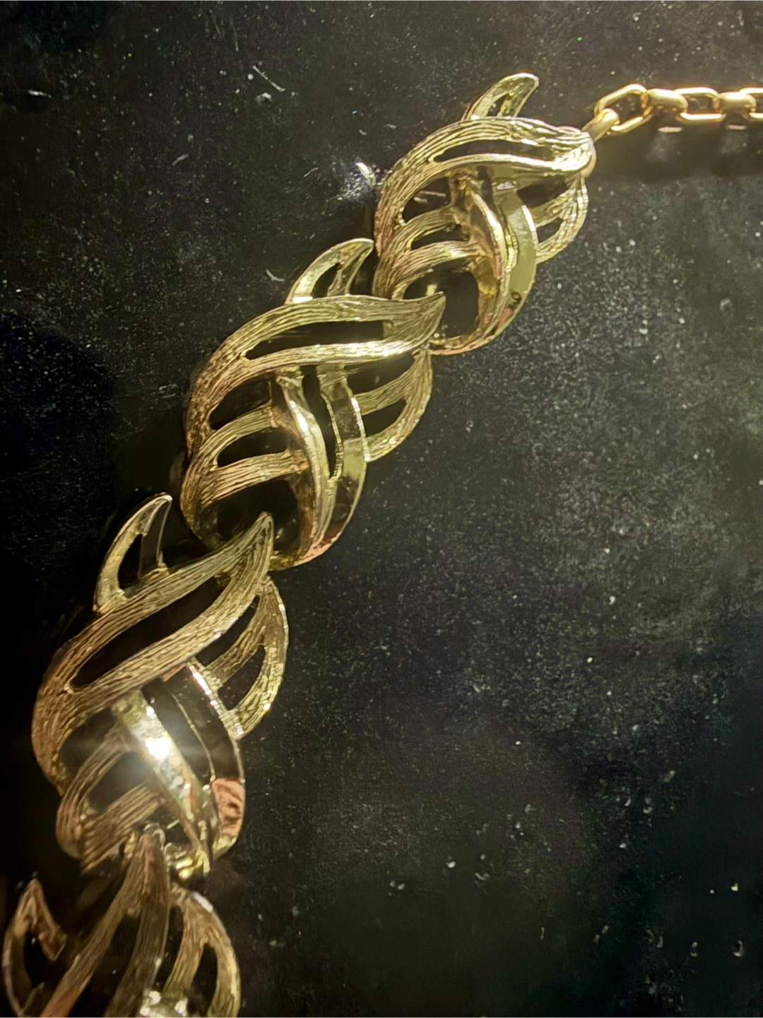 Vintage Coro Gold Tone Choker Necklace MCM 1950s - photo 3