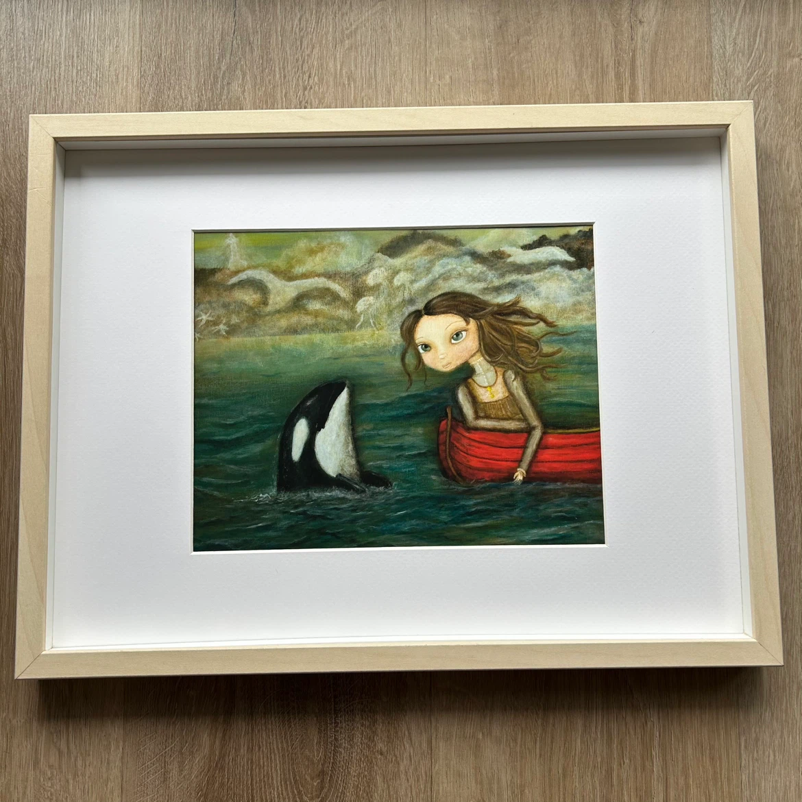 Signed Framed Art Print “Sarah and the Orca” - photo 2