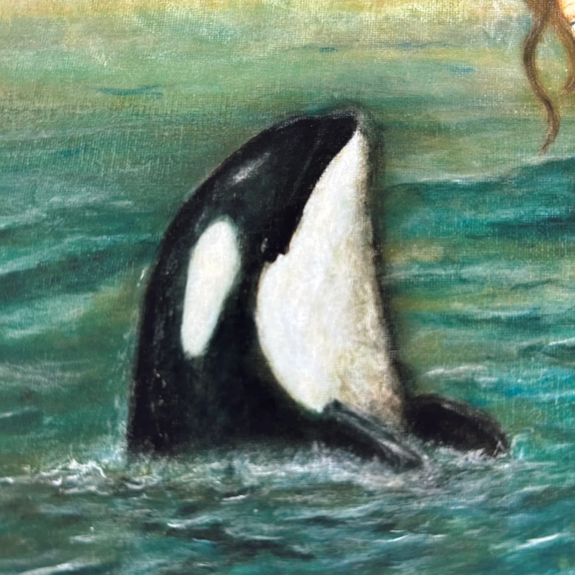 Signed Framed Art Print “Sarah and the Orca” - photo 5