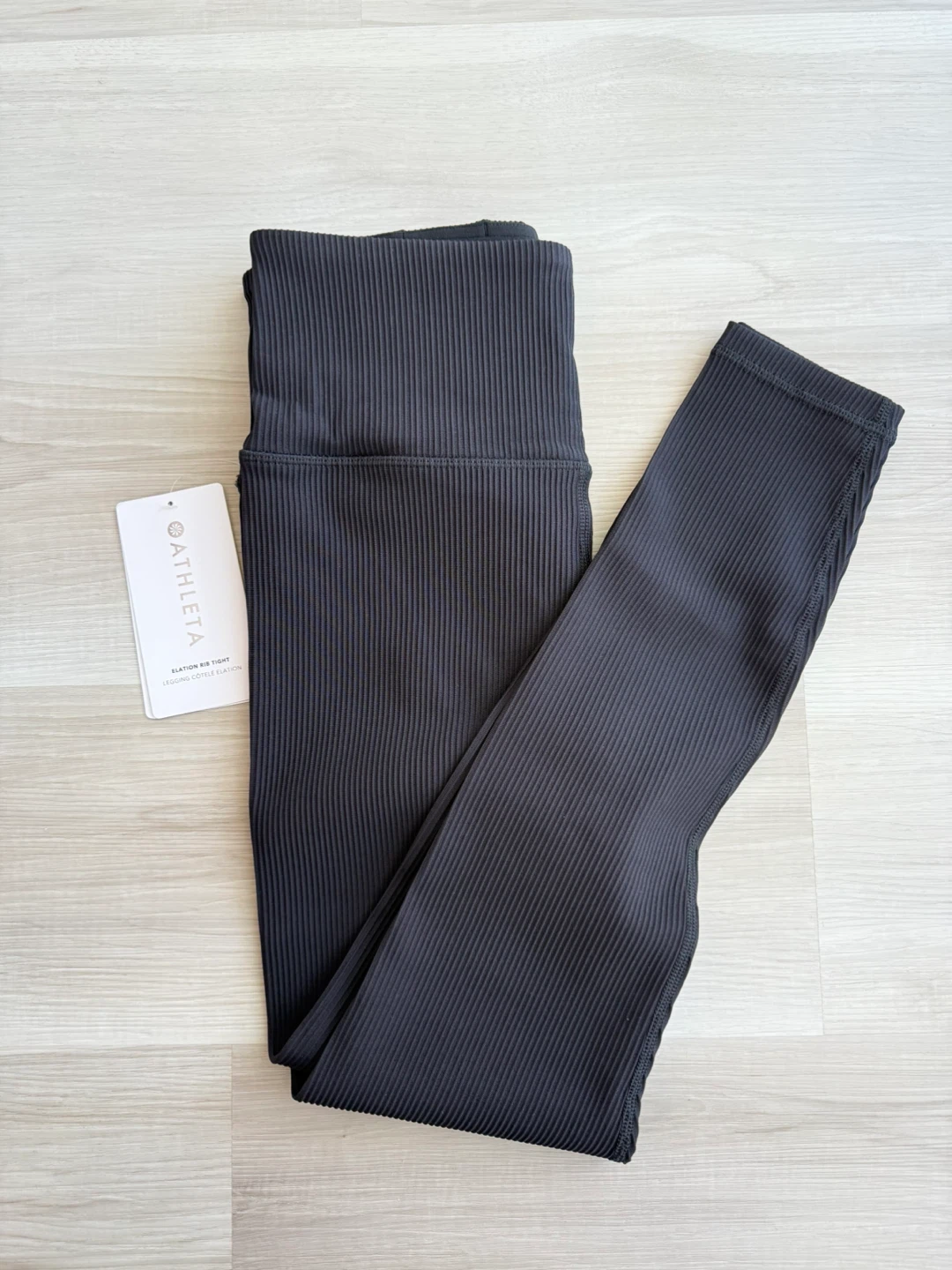 Athleta Black Ribbed Leggings