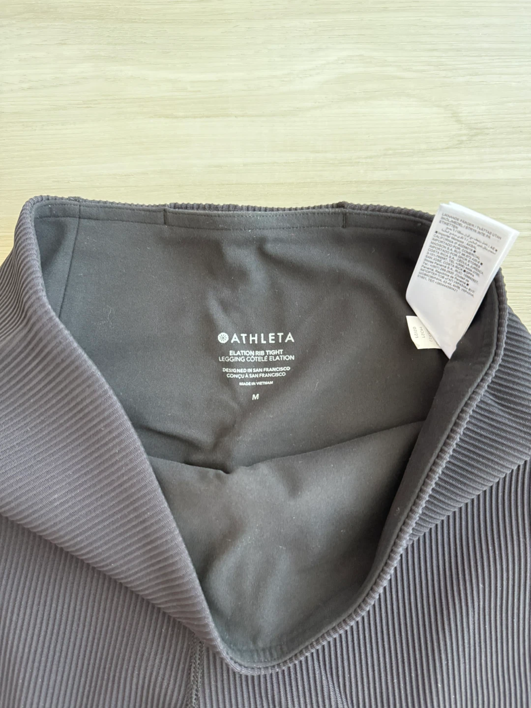 Athleta Black Ribbed Leggings - photo 3
