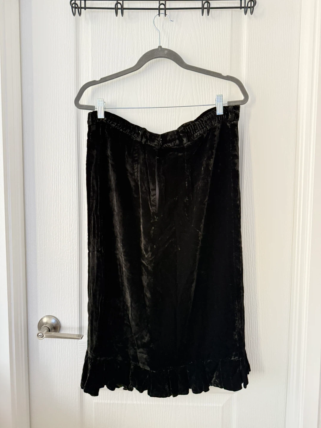 Black Velvet Midi Skirt - photo 3