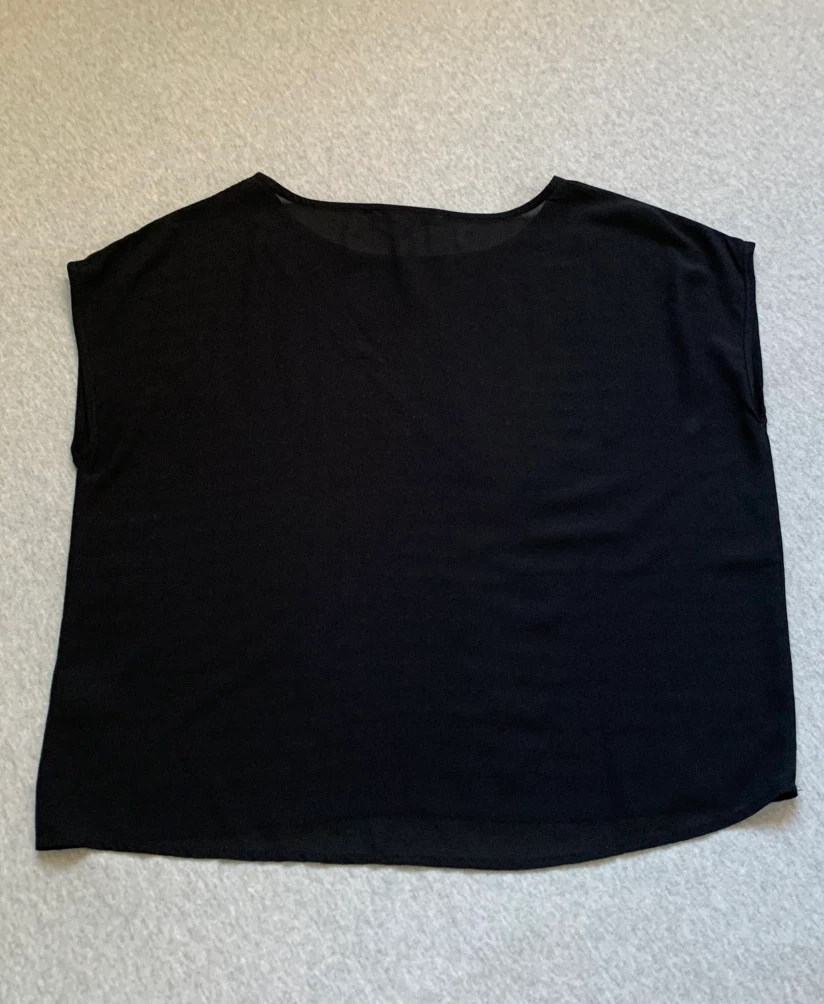 Black Brand Rhinestone Studded Sheer Front Top - Size S - photo 2
