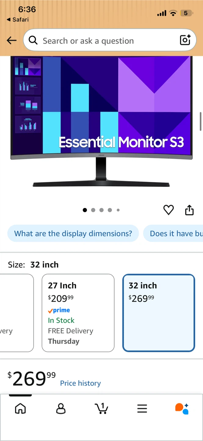 Samsung 32-inch Essential Monitor S3