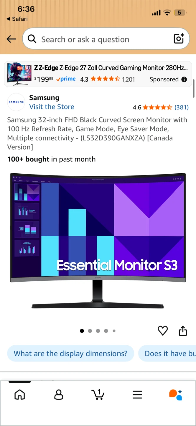 Samsung 32-inch Essential Monitor S3 - photo 2