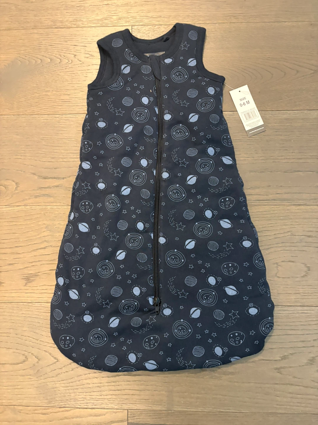 Organic cotton baby navy blue sleep sack 0-6M NWT