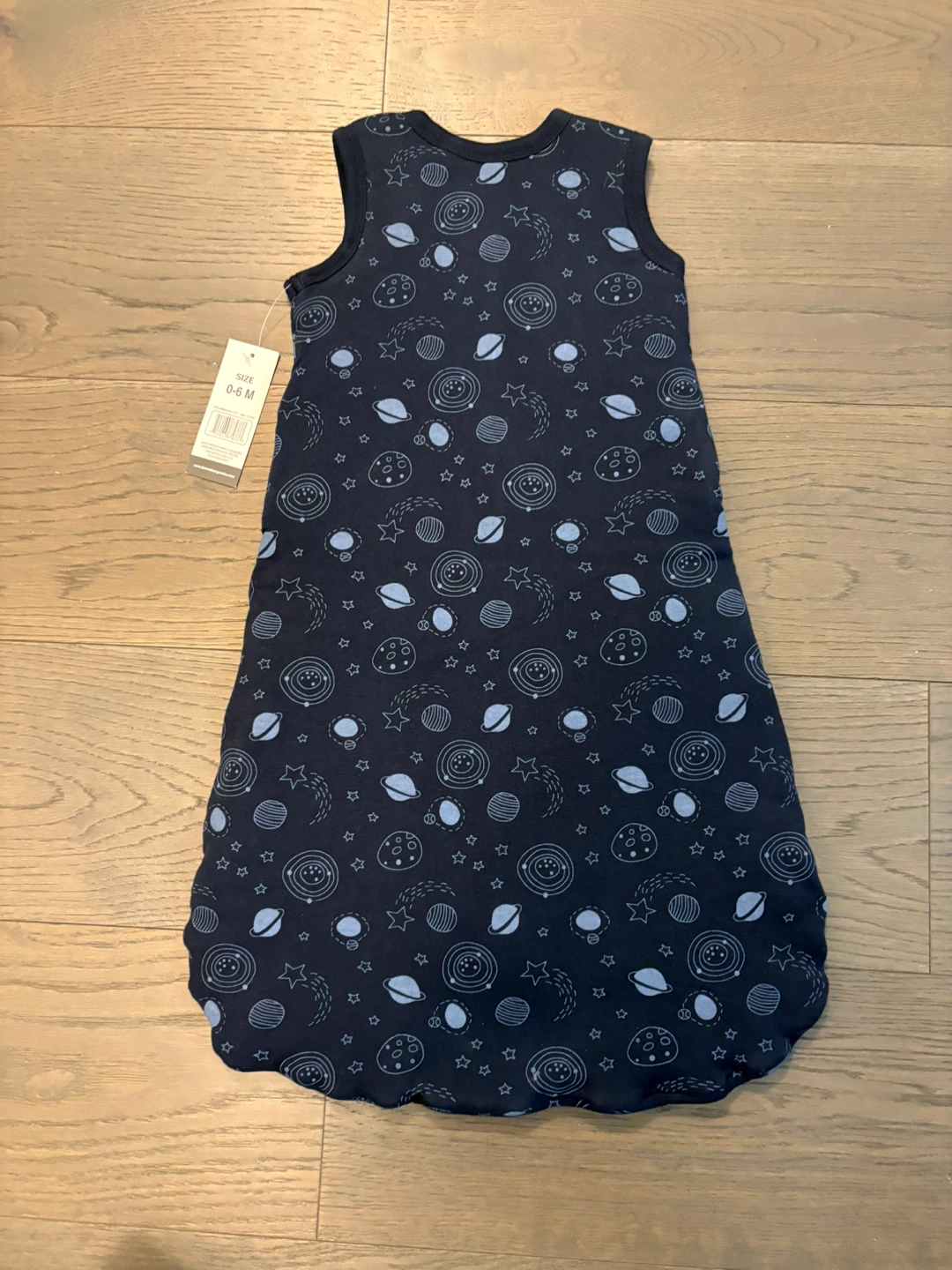 Organic cotton baby navy blue sleep sack 0-6M NWT - photo 4