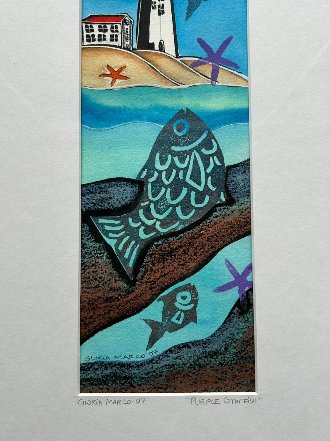 Signed Framed Coastal Original Artwork by Gloria Marco - photo 4