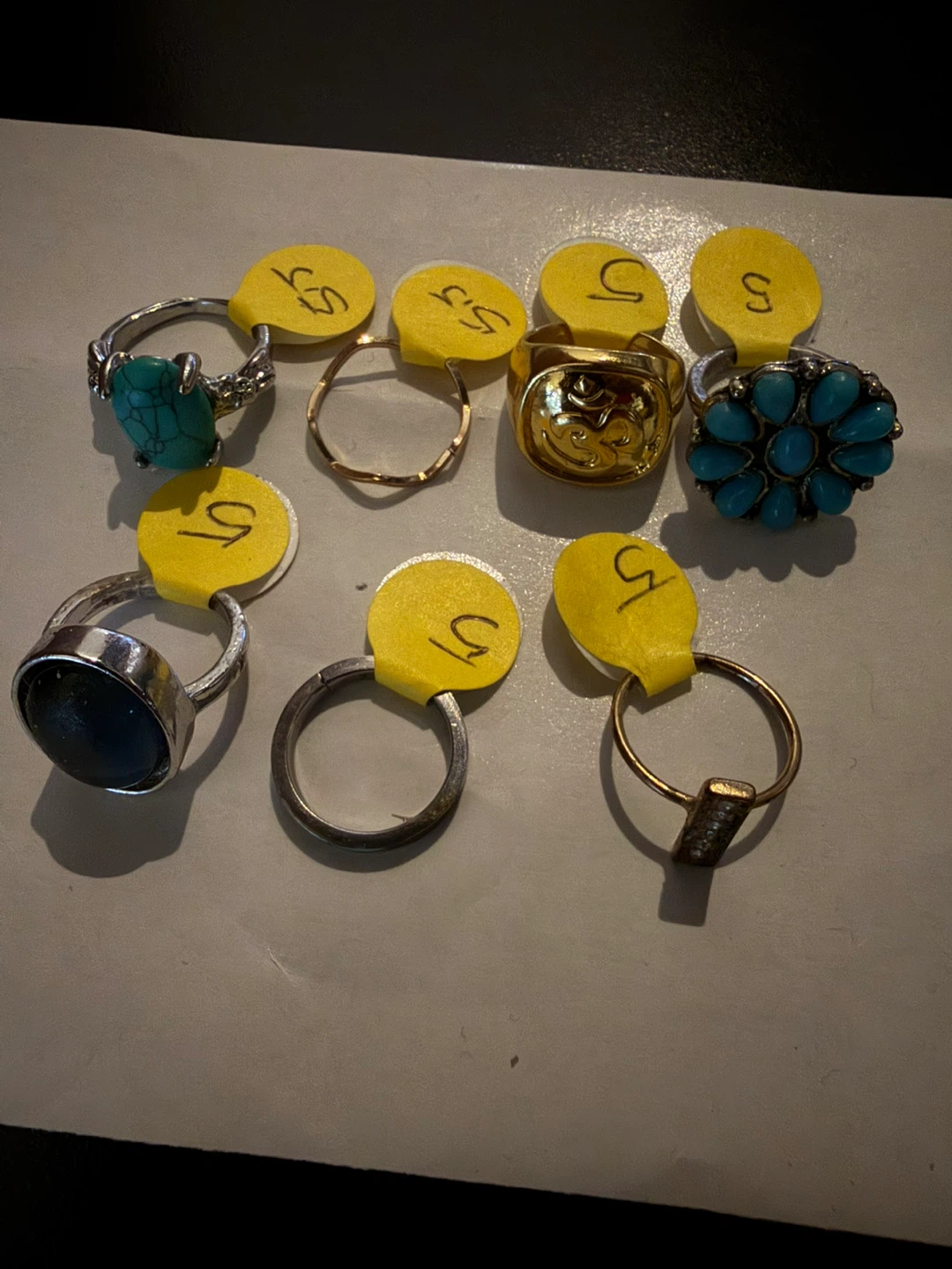 Assorted Fashion Rings Size 5- 5.5 (7 rings)