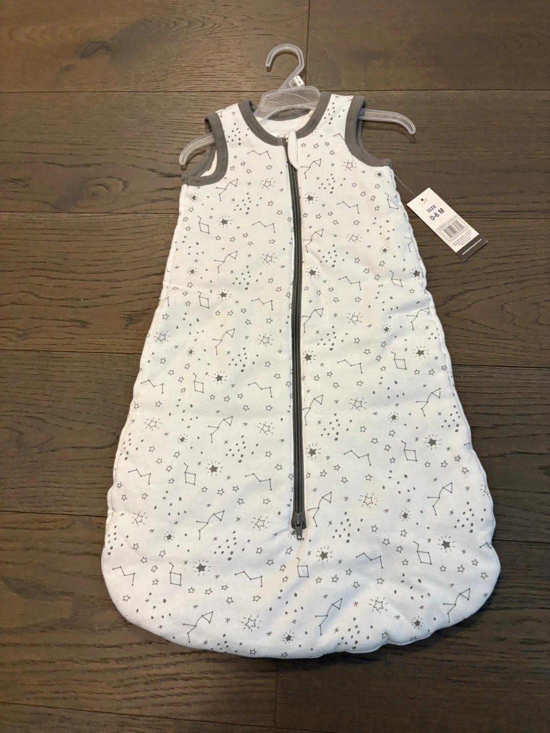 Organic cotton white baby sleep sack 0-6M NWT - photo 3