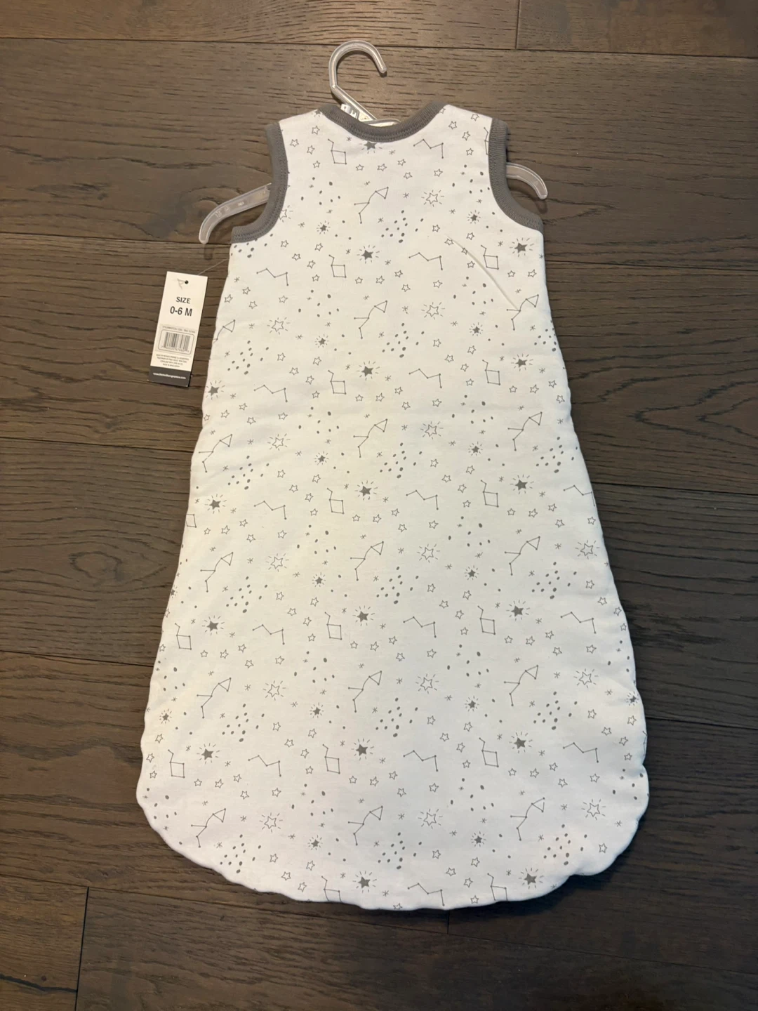 Organic cotton white baby sleep sack 0-6M NWT - photo 4