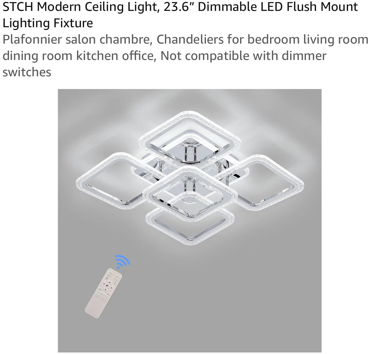STCH Modern LED Flush Mount Ceiling Light 74I