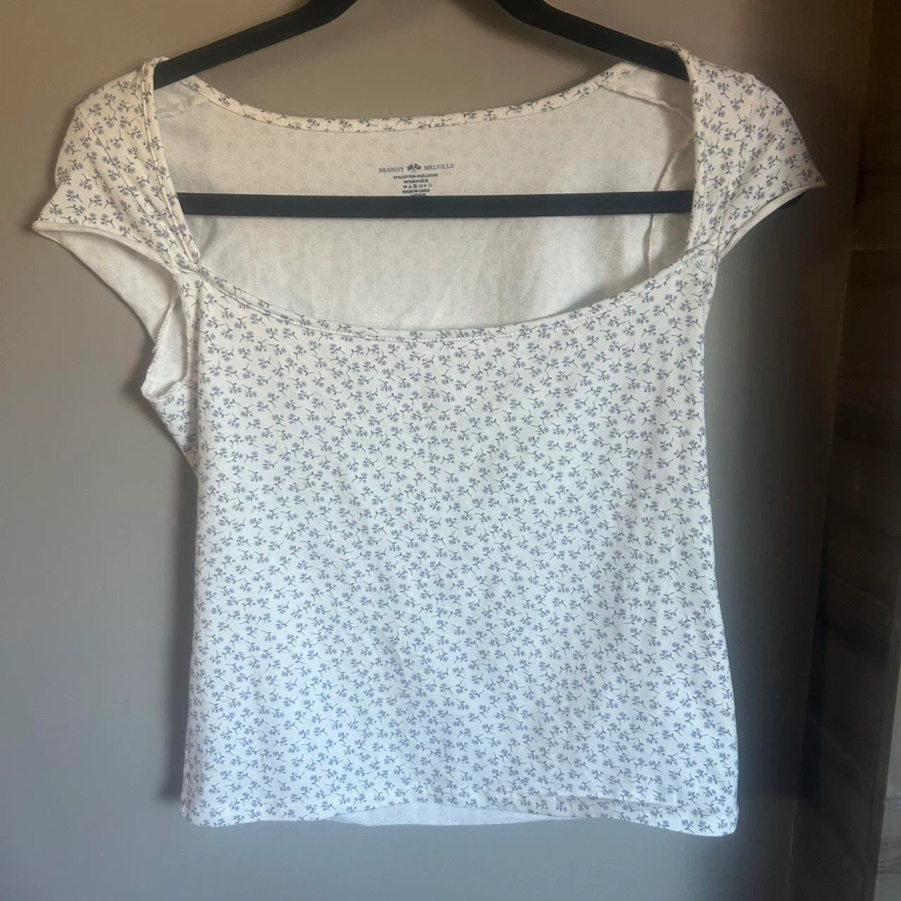Brandy Melville Floral Cap Sleeve Top