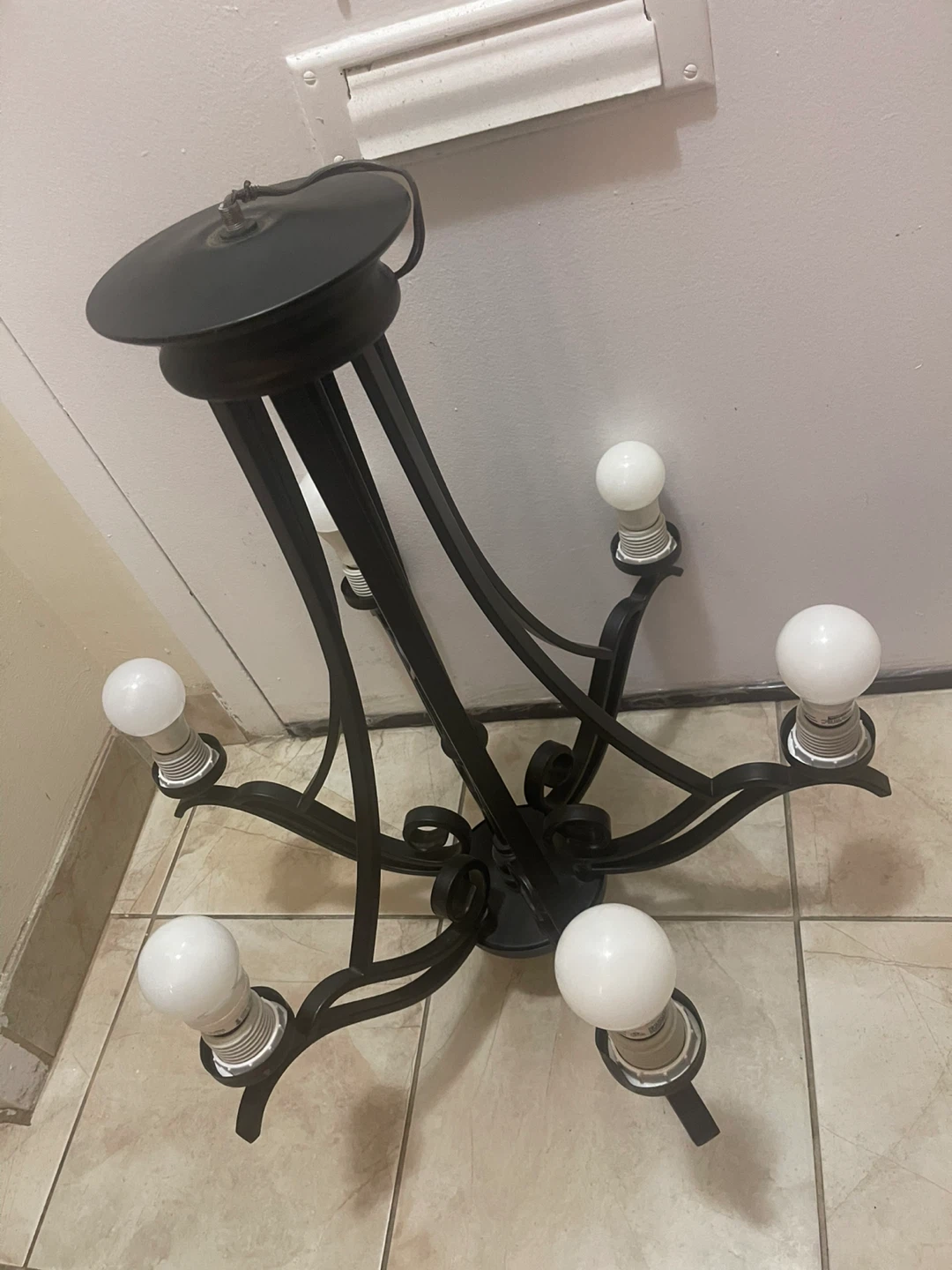 Black 5-Light Metal Chandelier - photo 3