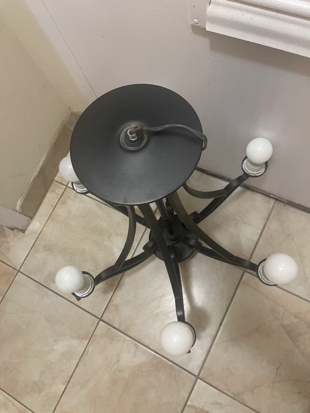 Black 5-Light Metal Chandelier - photo 4