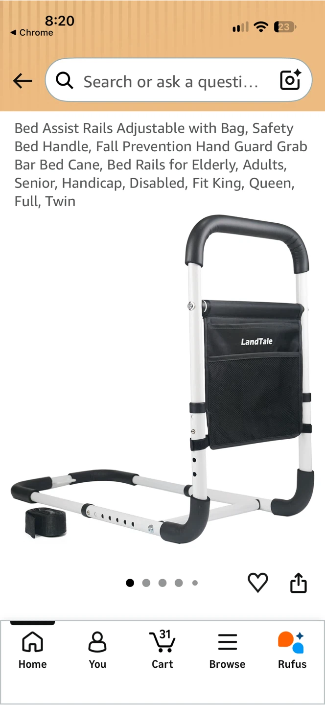 New LandTale Adjustable Bed Assist Rail