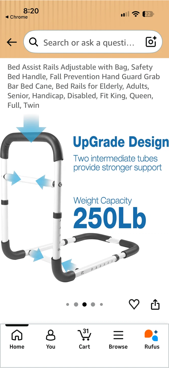 New LandTale Adjustable Bed Assist Rail - photo 2