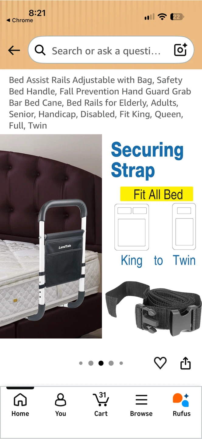 New LandTale Adjustable Bed Assist Rail - photo 5